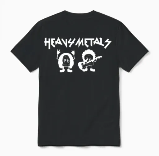 Heavy Metals Heavy Metals Elements Gift Unisex T-Shirt in Black