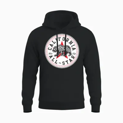 California Converse Black and Red Unisex Hoodie - Black
