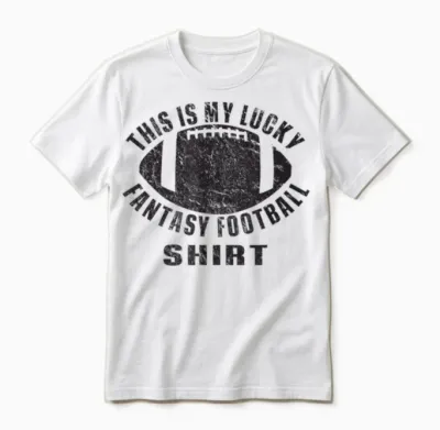 My Lucky Fantasy Football Shirt Vintage Football Season Unisex T-Shirt - White