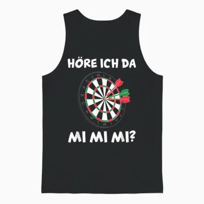 Herren Dartsport Dartscheibe Lustiges Darts Dartspieler Unisex Tank Top - Black