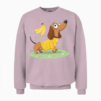 Cute Dog Unisex Sweatshirt - Light Pink