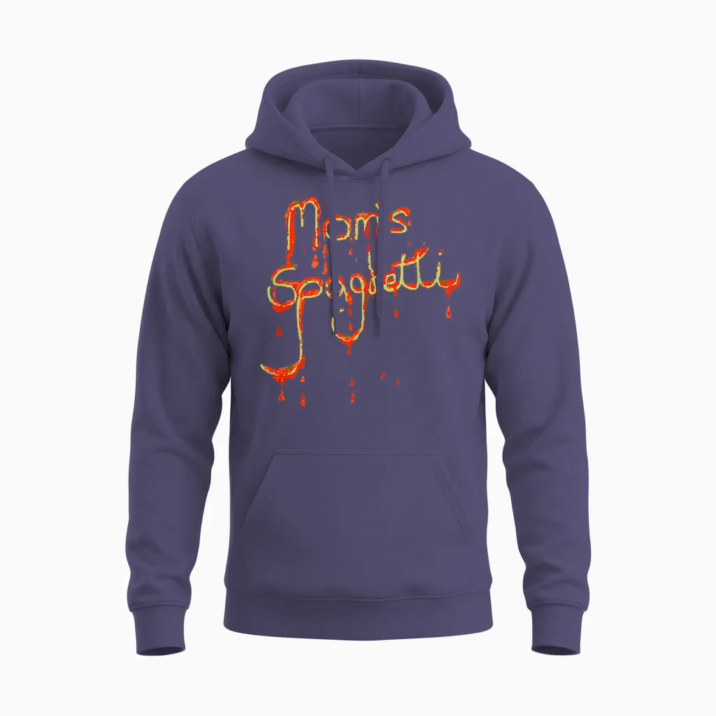 Mom's Spaghetti Mom Unisex Hoodie in Heather Sport Dark Navy