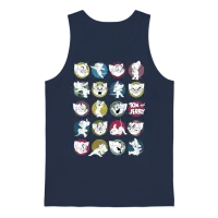 Tom and Jerry Iconic Expressions with Logo Unisex Tank Top - Navy – 1
