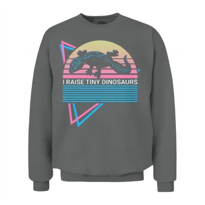 Leopard Gecko Retro Unisex Sweatshirt - Graphite Heather