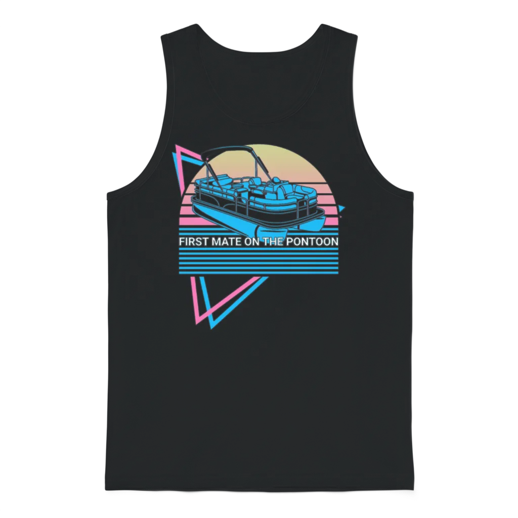 Boating Retro Unisex Tank Top - Black