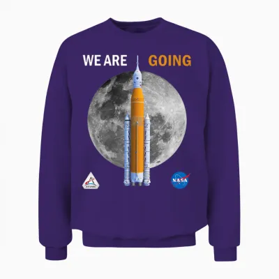 Nasa Artemis We Are Going Mond Sls Insignia Logo Unisex Sweatshirt - Purple