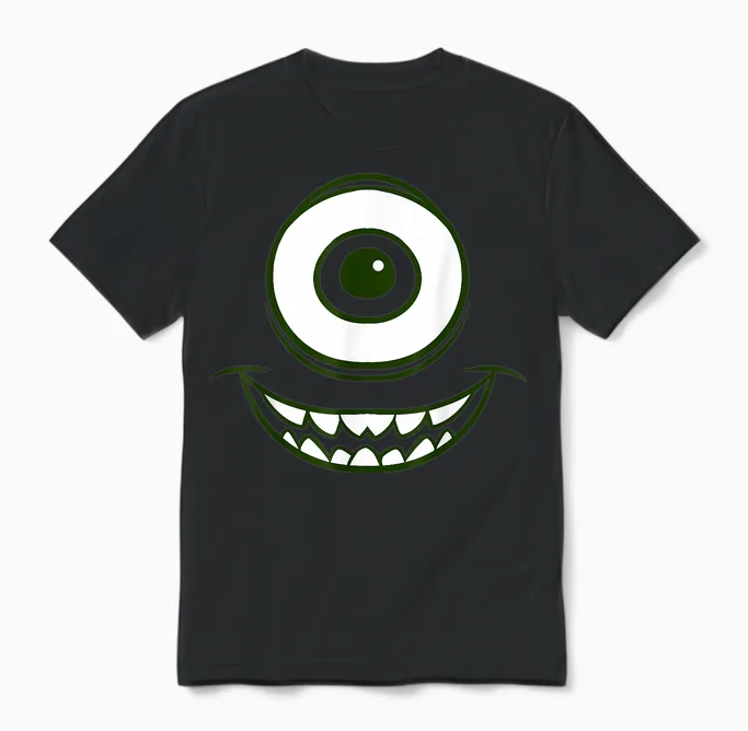 Disney Pixar Monsters, Inc. Halloween Mike Wazowski Costume Unisex T-Shirt in Black