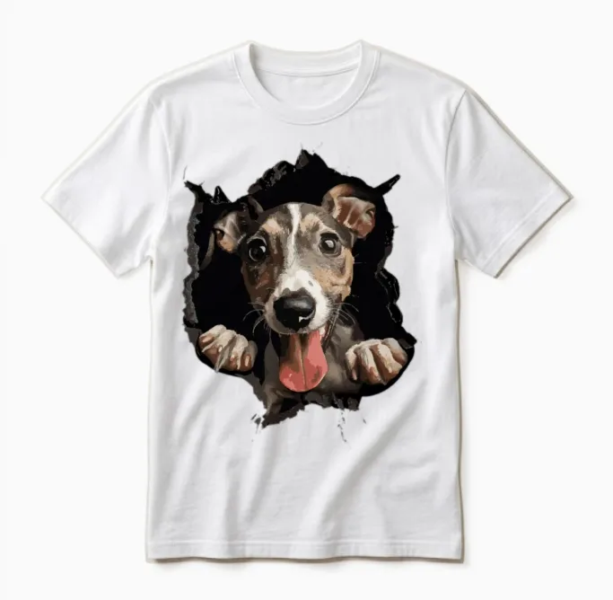 Whippet Unisex T-Shirt in White