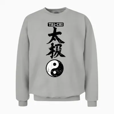 Tai Chi Chinesische Schriftzeichen Yin Yang Unisex Sweatshirt - Ash
