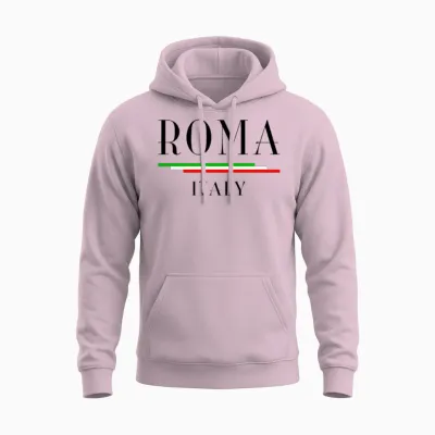 Italia: Roma Italy Unisex Hoodie - Light Pink