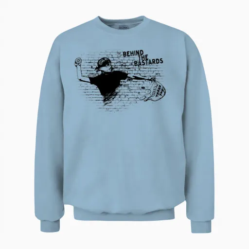 Funny Unisex Sweatshirt in Light Blue