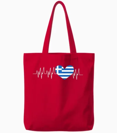 Griechenland Geschenk Flagge Greece Grieche Hellas Athen Tote Bags - Red