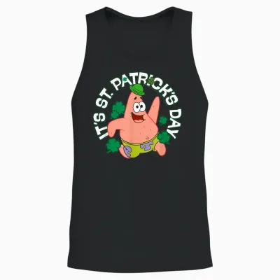 Spongebob Squarepants It's St Patrick's Day T-Shirt, Black Unisex Tank Top - Black
