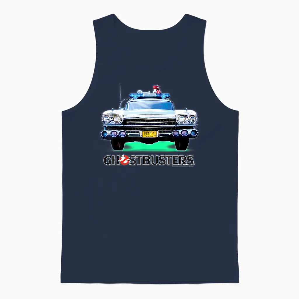 Ghostbusters Logo Ecto 1 : New York (nyc), Film Classique Des Années 1980 (1984) Unisex Tank Top in Navy