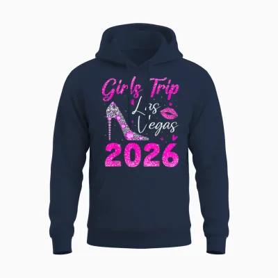 Girls Trip Las Vegas 2026 Women Girls Weekend Trip to Vegas Unisex Hoodie - Navy