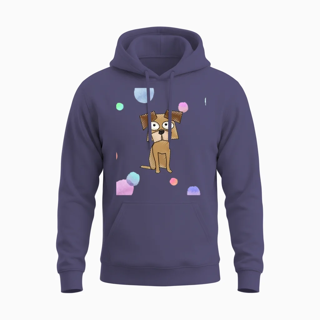 Funny Dog - Lovers Unisex Hoodie in Heather Sport Dark Navy