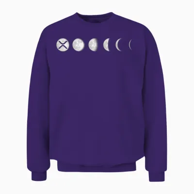 Xrp Moon Ripple Xrp Hodl Crypto Cryptocurrency Unisex Sweatshirt - Purple