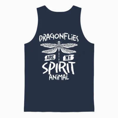 Dragonflies Flying Insect Quotes Entomologist Unisex Tank Top - Navy