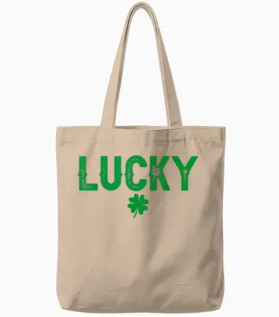Lucky Shamrock and Lucky Fucker Shamrock Tote Bags - Natural