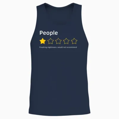 People One Star Total Nightmare Würde Funny Nicht Empfehlen Unisex Tank Top - Navy