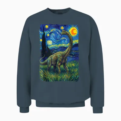 Brontosaure Nuit étoilée Apatosaure Unisex Sweatshirt - Dark Heather