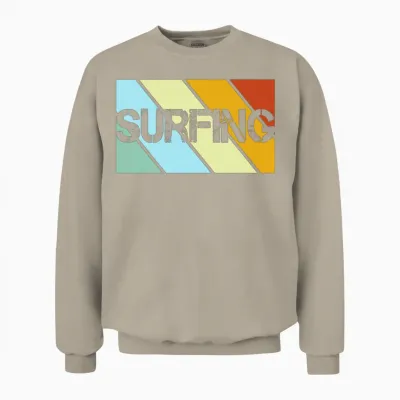 Surfing Retro Unisex Sweatshirt - Sand