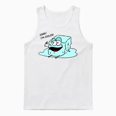Funny Ice Cubes Shirt Funny Picture Unisex Tank Top - White