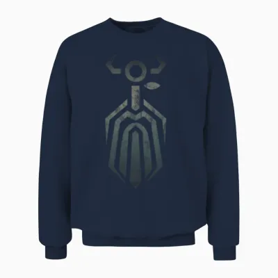 Odin God Asgard Nordic Viking Pagan Druid Eye Face Unisex Sweatshirt - Navy