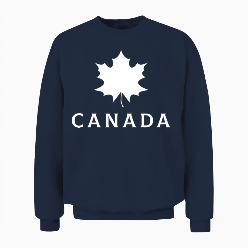 Canada Maple Leaf Unisex Sweatshirt in Navy