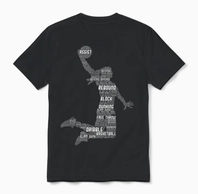 Basketball Girl Women Kids Girls T-Shirt Small Unisex T-Shirt in Black