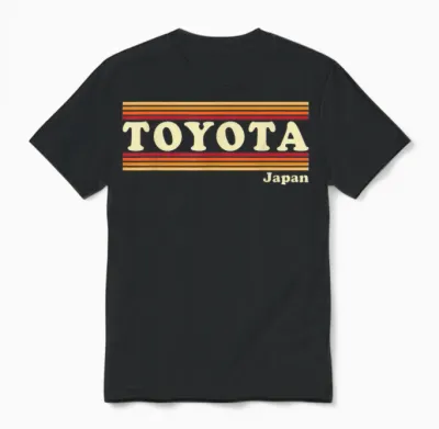 Vintage 80s Toyota Japan Retro Graphic Unisex T-Shirt - Black