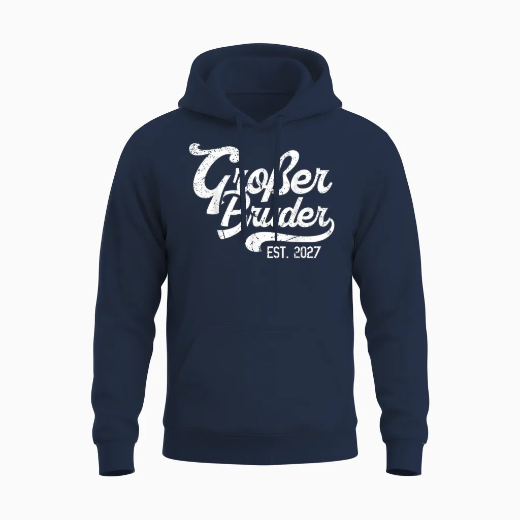Großer Bruder 2027 Werdender Grosser Bruder Schwangerschaft Unisex Hoodie in Navy