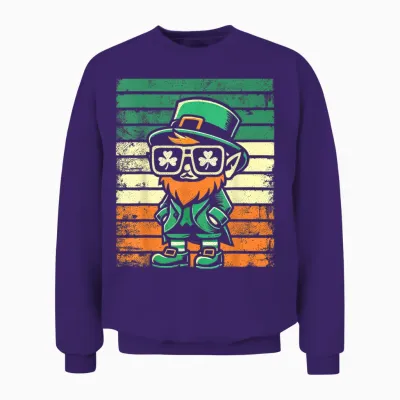 Leprechaun St Patty's Men Women Kids Funny St Patrick's Day Unisex Sweatshirt - Purple