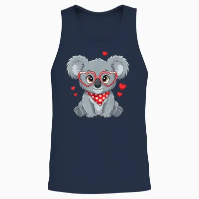Süße Kleine Koala-Herzen Für Koala-Liebhaber Und Paare Unisex Tank Top - Navy