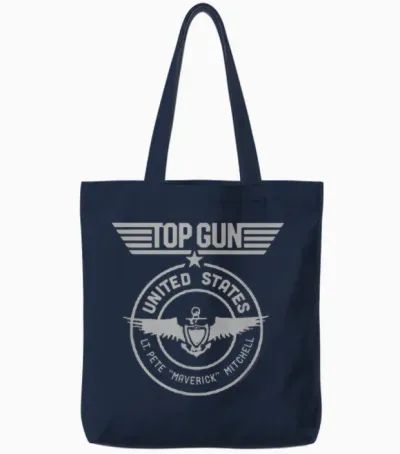 Top Gun Lt. Maverick Mitchell Seal Classic Action Movie Tote Bags - Navy
