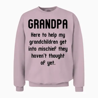 Funny Grandpa Unisex Sweatshirt - Light Pink