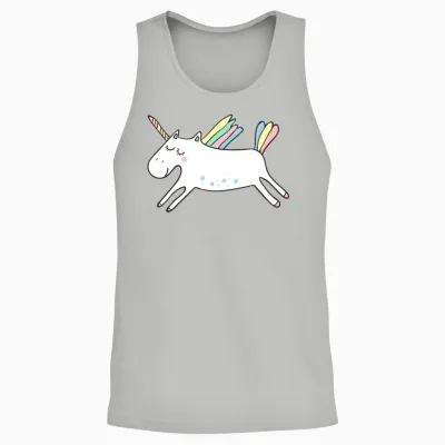 Unicorn Unisex Tank Top - Ash