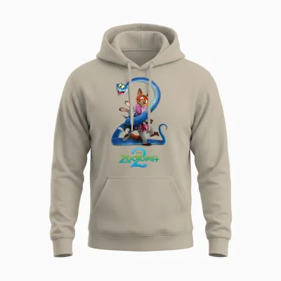 Disney Zootopia 2 Funny Group Shot Movie Unisex Hoodie - Sand