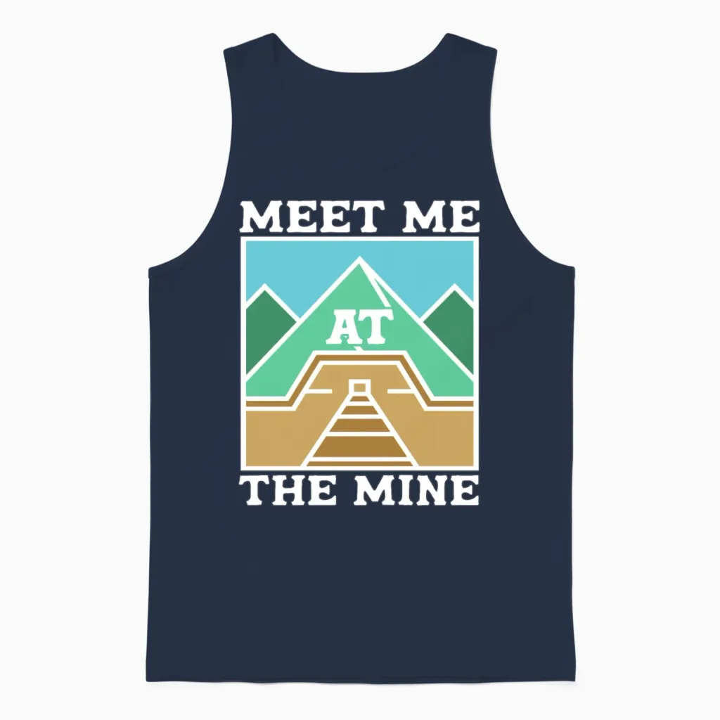 Coal Mining Coal Miner Unisex Tank Top in Navy