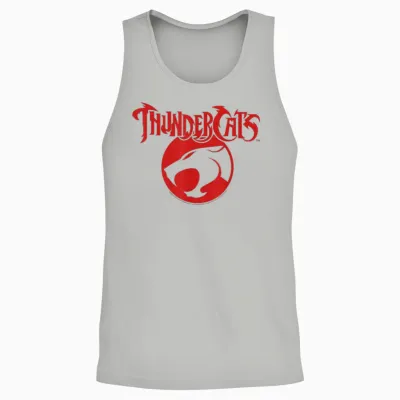 Thundercats Red Vintage Classic Logo Unisex Tank Top - Ash
