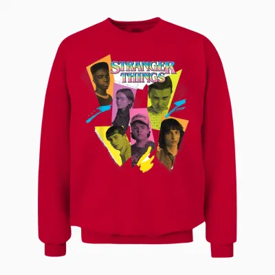 Stranger Things 4 Lucas, Max, Dustin, Eleven, Mike Unisex Sweatshirt - Red