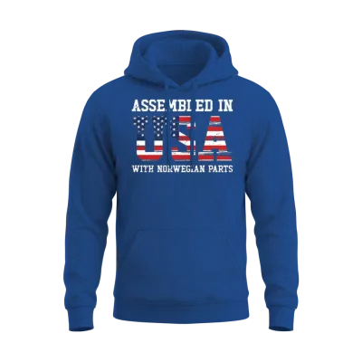Born Norwegian Norway American Usa Citizenship Unisex Hoodie - Royal