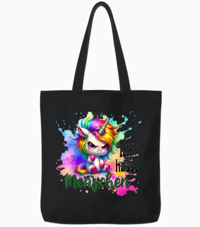 Ich Hasse Menschen Tote Bags - Black