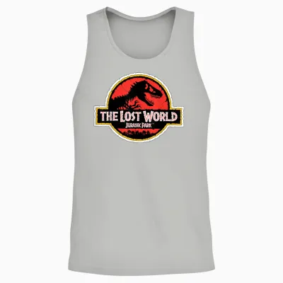 Jurassic Park the Lost World Movie Logo Unisex Tank Top - Ash