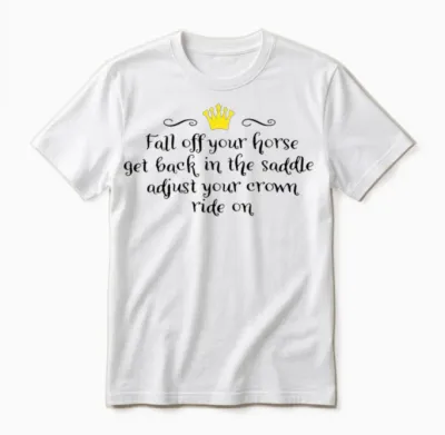 Horse Riding Accident Unisex T-Shirt - White