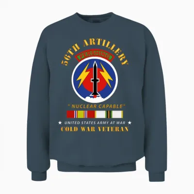 Army 56th Artillery Pershing Nuclear Capable Unisex Sweatshirt - Dark Heather