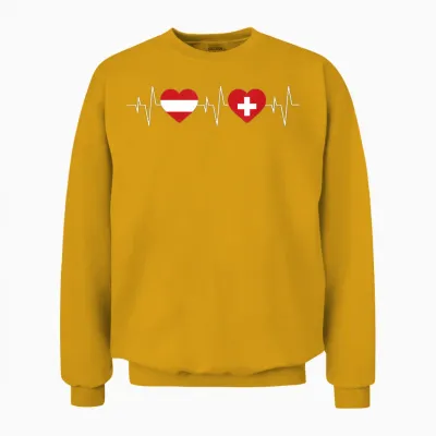 österreich Flagge Schweiz Flagge österreich Schweiz Unisex Sweatshirt - Gold