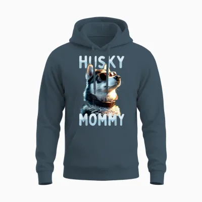 Husky Mommy Mom Mother's Day Wife Siberian Husky Unisex Hoodie - Dark Heather