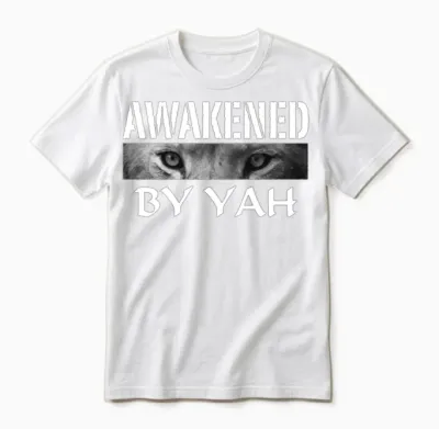 Lion Eyes Awakened by Yah Apparel Hebrew Israelite Unisex T-Shirt - White