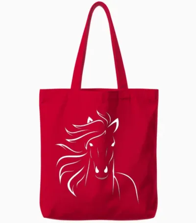 Horse Tote Bags - Red